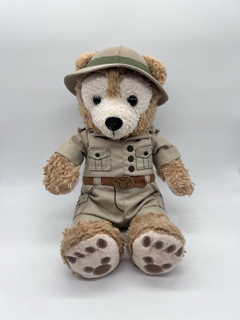 Disney Parks Duffy The Bear Hidden Mickey Safari Outfit Plush Teddy 14"